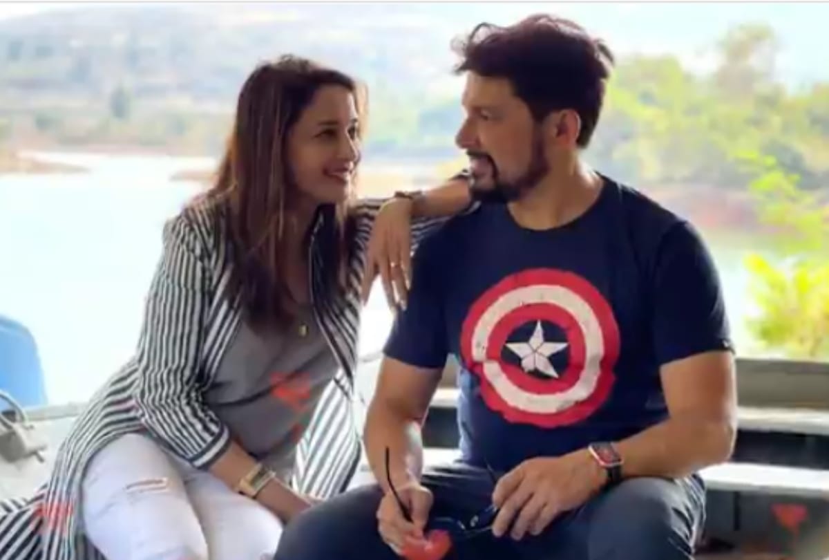 Madhuri dixit husband dr nene share throwback photo of them from their younger days when they learned scuba diving