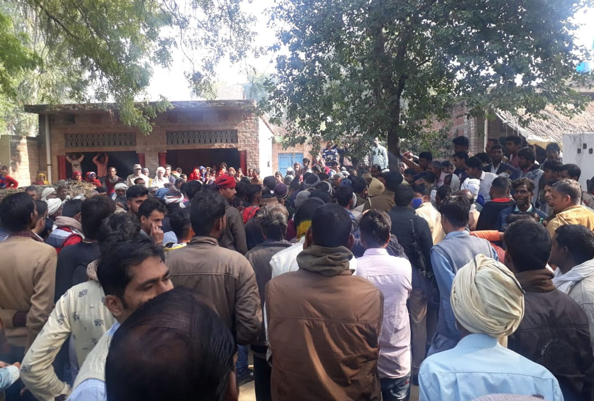 body of Tej Singh Kushwaha reached the village in auraiya