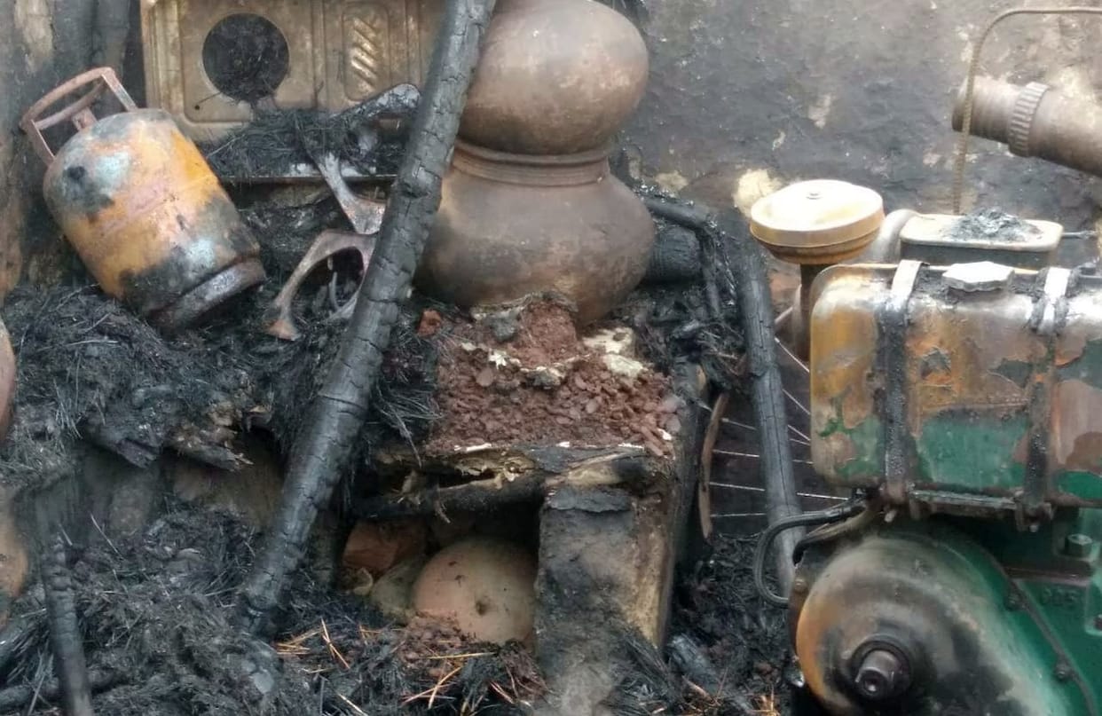 80 thousand items including pumping sets burnt in fire