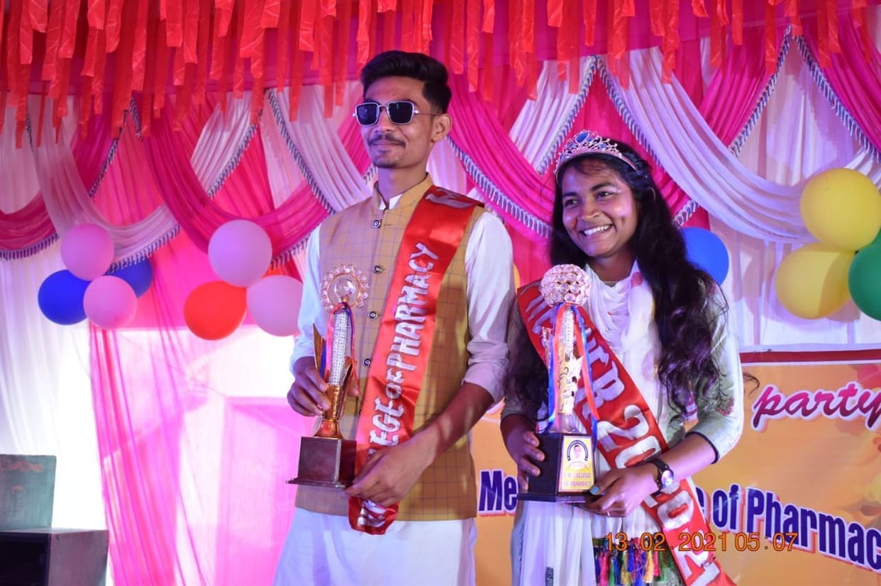 Arpit won the Miss Fresher title by Mr. Fresher and Shraddha