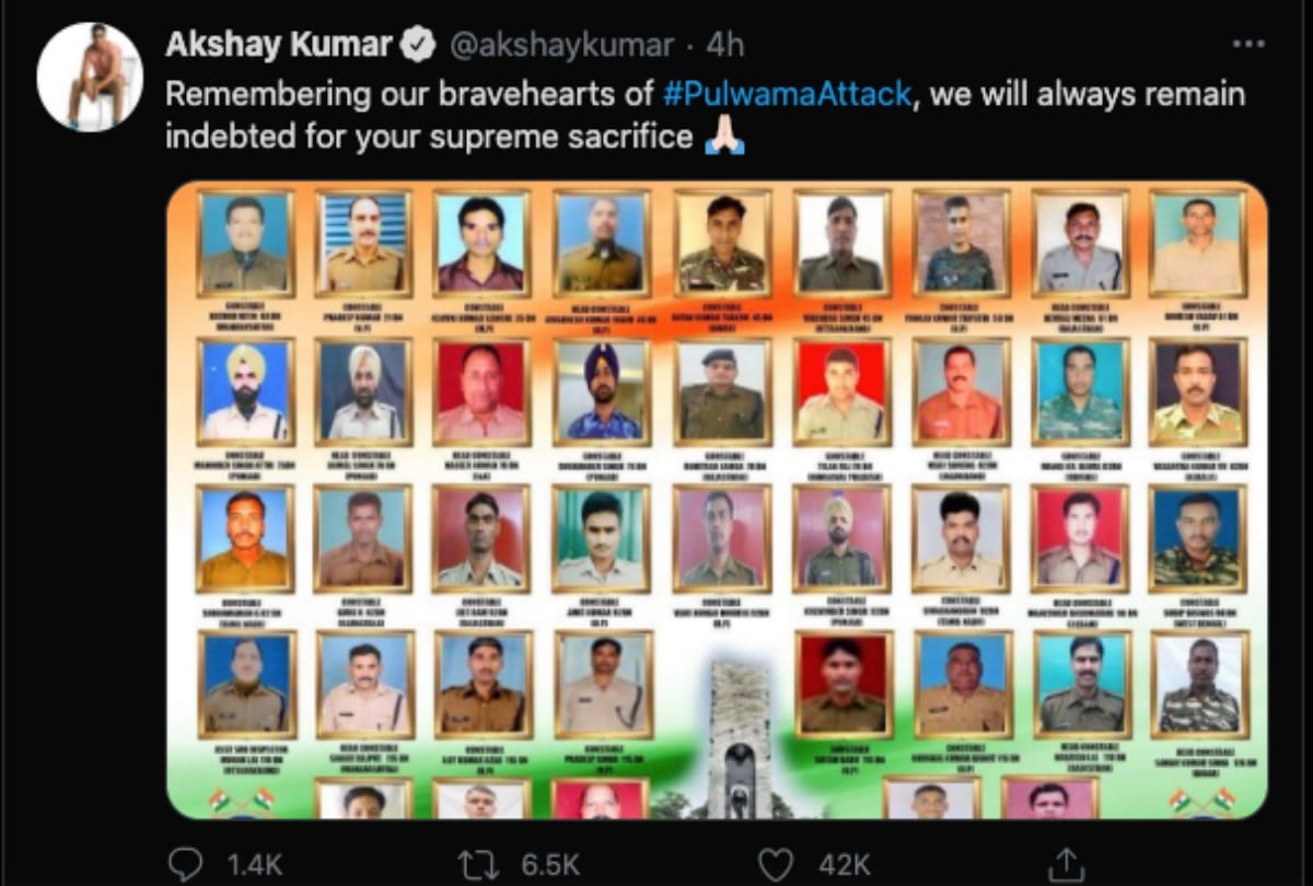 Akshay kumar to Anupam kher pay tribute to soldiers who were martyred in Pulwama attack
