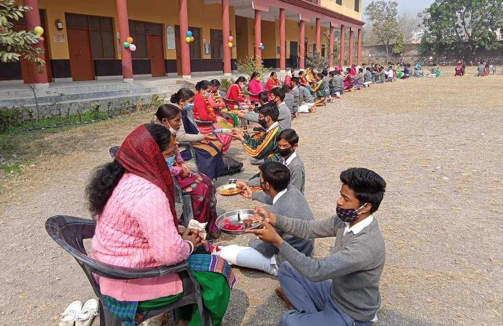 Students celebrated mother-father worship day