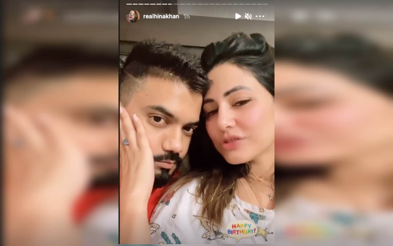 Hina khan celebrateS her boyfriend rocky jaiswal's birthday on valentine's day