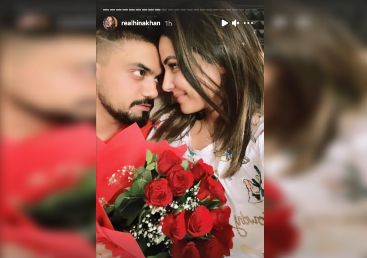 Hina khan celebrateS her boyfriend rocky jaiswal's birthday on valentine's day