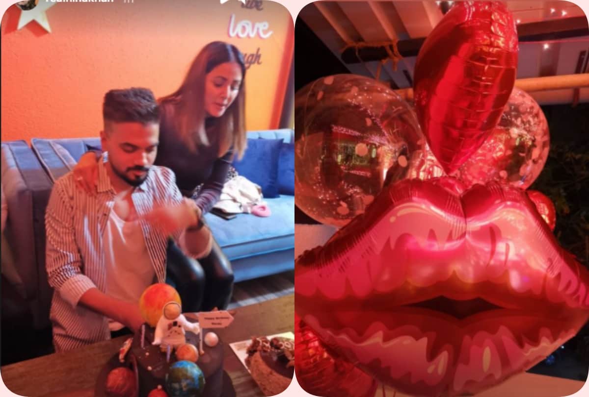 Hina khan celebrateS her boyfriend rocky jaiswal's birthday on valentine's day