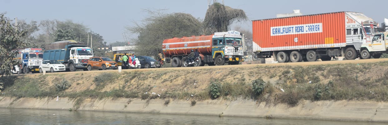 Rohtak and Jend road closed from one week