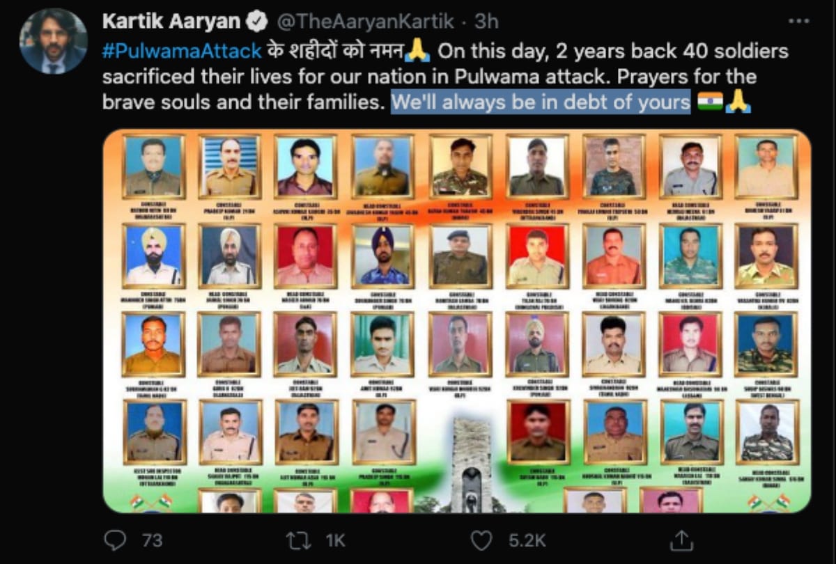 Akshay kumar to Anupam kher pay tribute to soldiers who were martyred in Pulwama attack