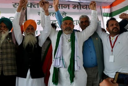 BKU Leader Rakesh Tikait Addressed Kisan Mahapanchayat at Indri Of Karnal