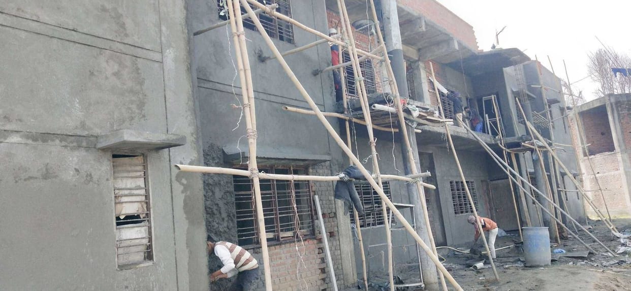 The work of the residential colony of the district hospital started