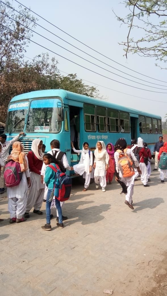 girls child buses resumed in the district