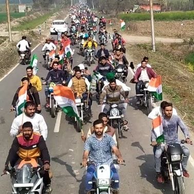 Bike rally organized in support of farmer movement