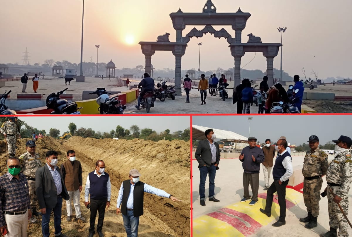 Mayor Sitaram Jaiswal inspected drain in Gorakhpur rajghat due to cm yogi visit