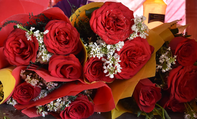 Express love, gifts to each other