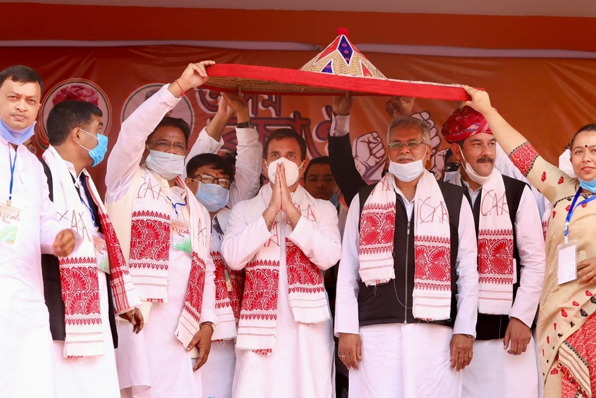 rahul gandhi in assam live updates kick start assembly election campaign caa pm modi amit shah immigration violence