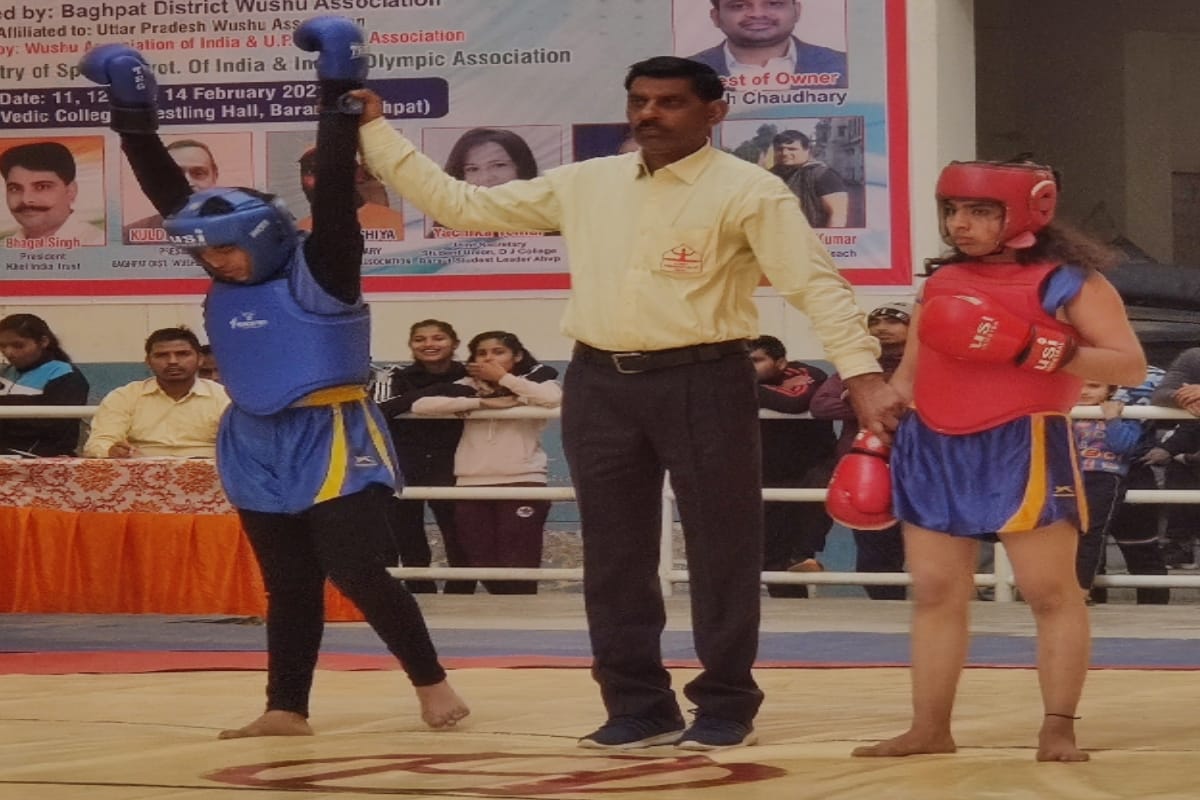 19th Uttar Pradesh Wushu Championship: Meerut-Baghpat players won the most matches on the second day