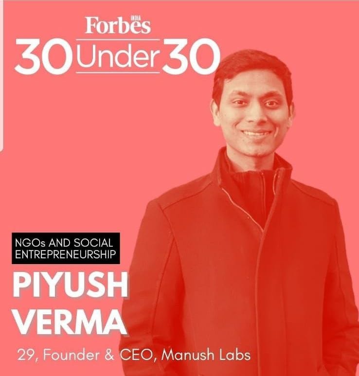 Piyush Forbes of Haldwani selected in 30 Under 30