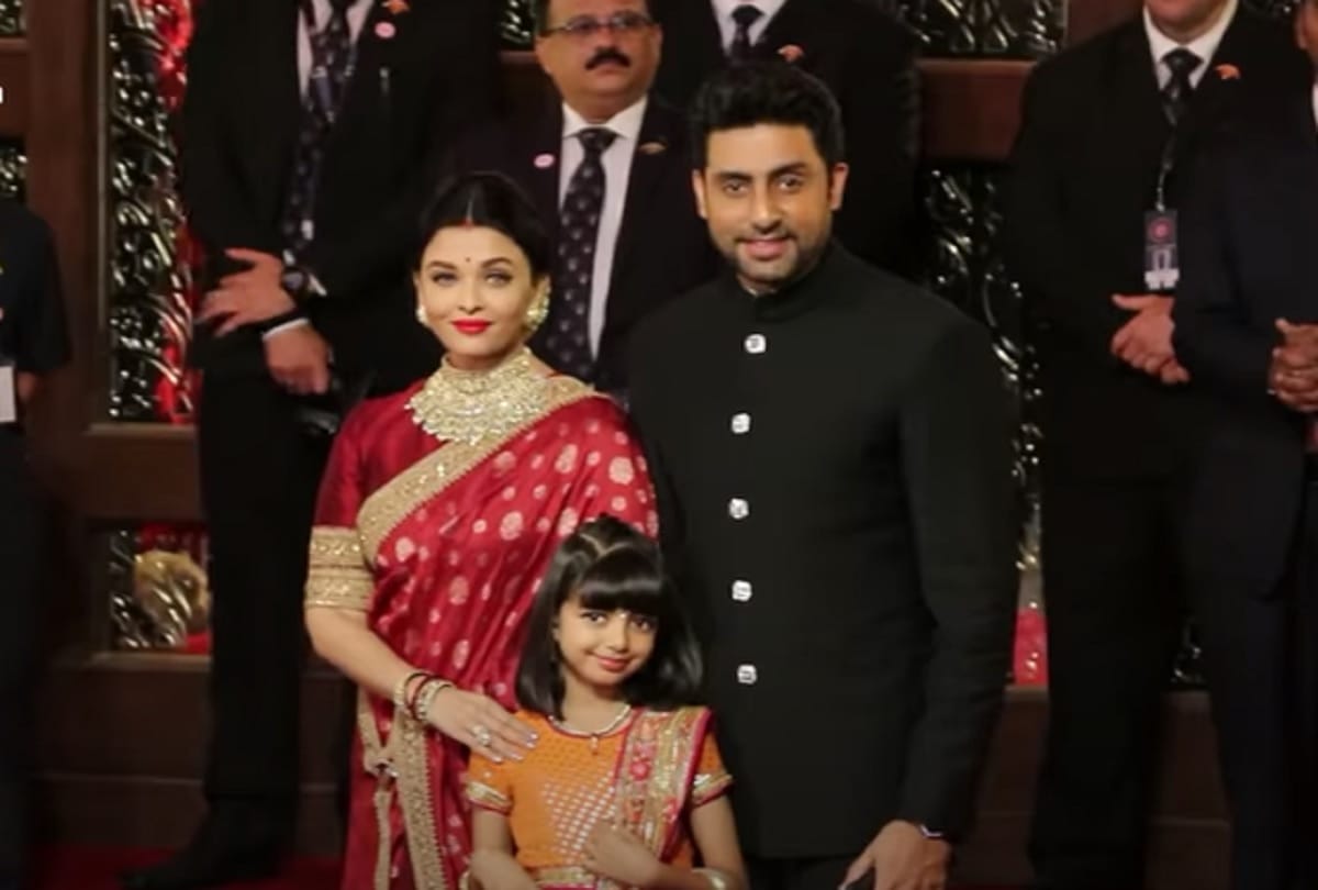 Aishwarya Rai dances to Desi Girl with Abhishek Bachchan and Aaradhya at Shloka Shetty's wedding