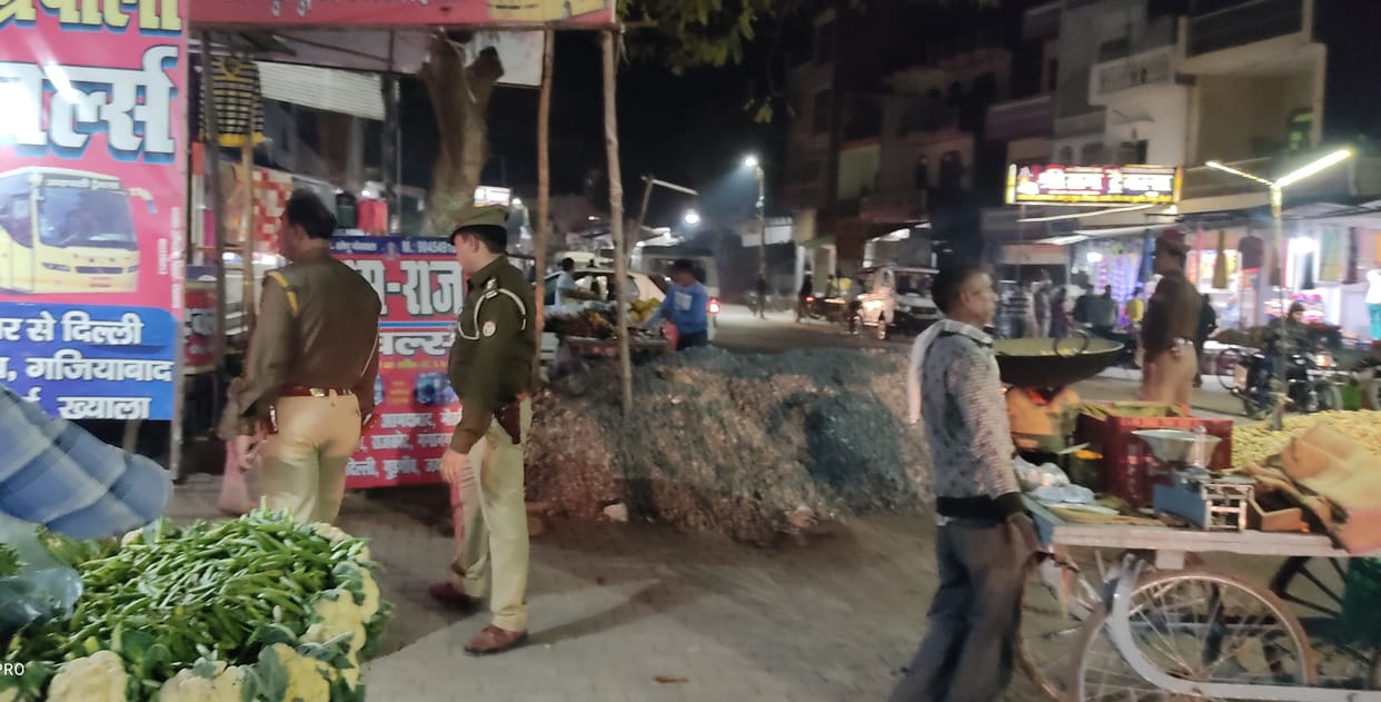 Police removed encroachments around the square