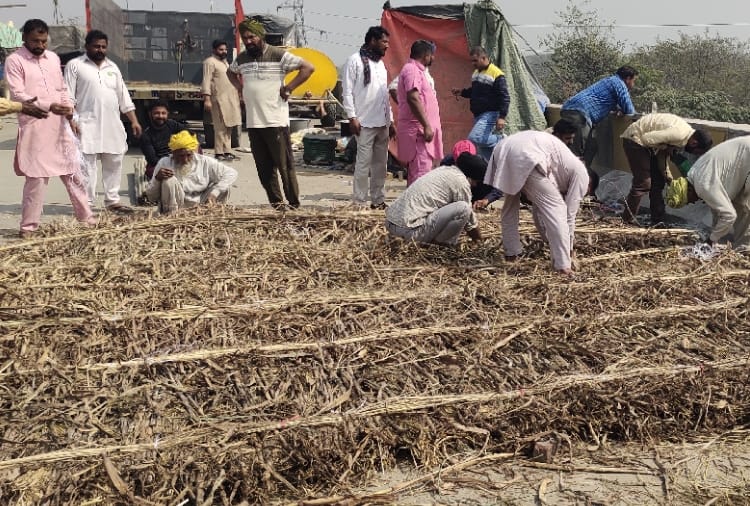 Farmers started to made tent in Bahadurgarh of Haryana