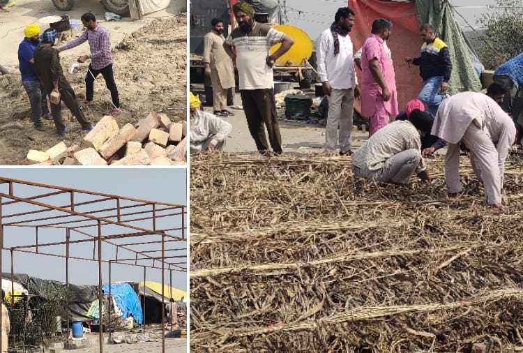 Farmers started to made tent in Bahadurgarh of Haryana