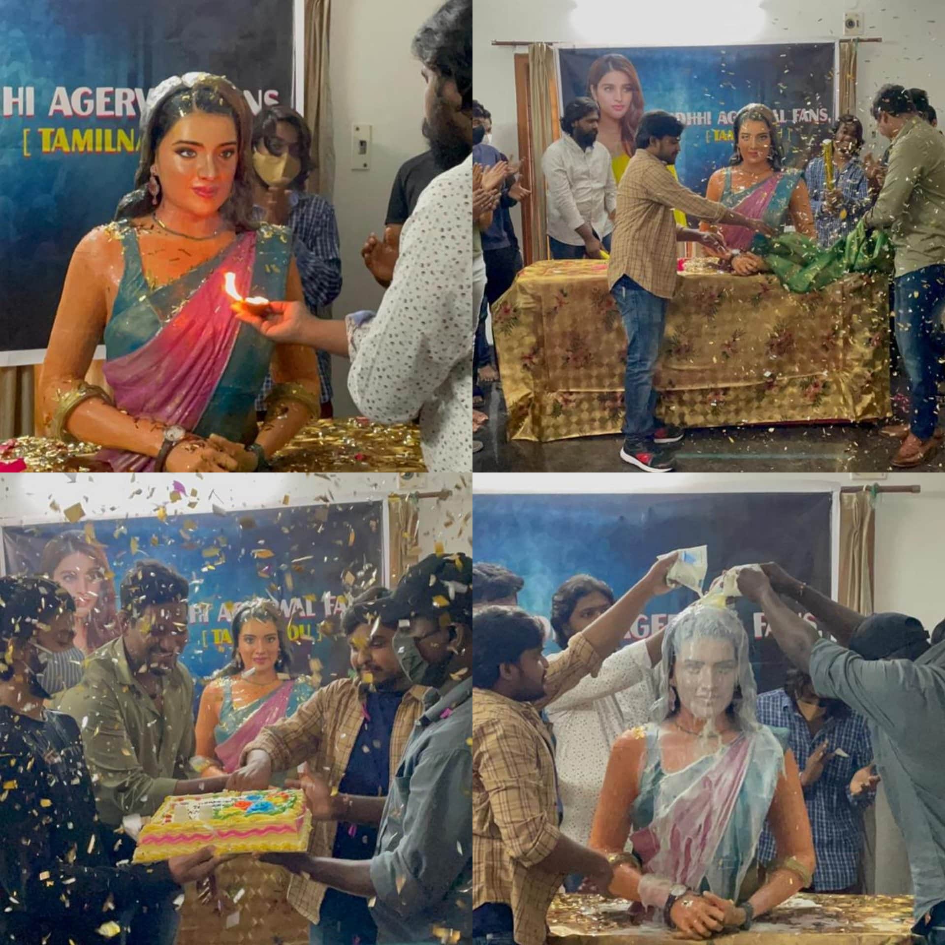 these celebs fans made temple on south actress name nidhi agerwal hansika motwani kushboo namitha