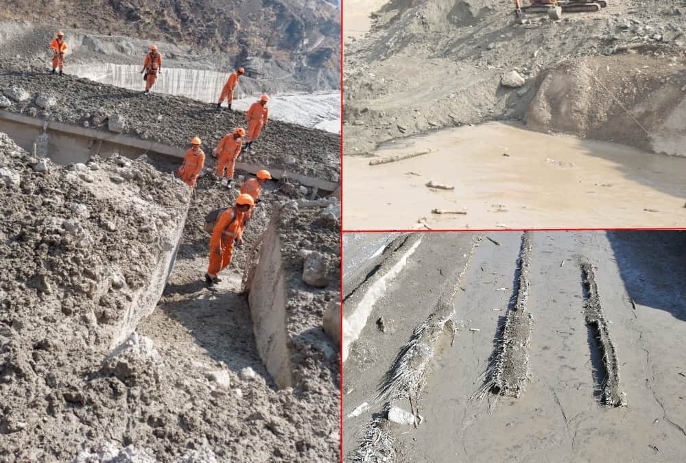 Uttarakhand Chamoli news: Many people may have buried under swamp in barrage site