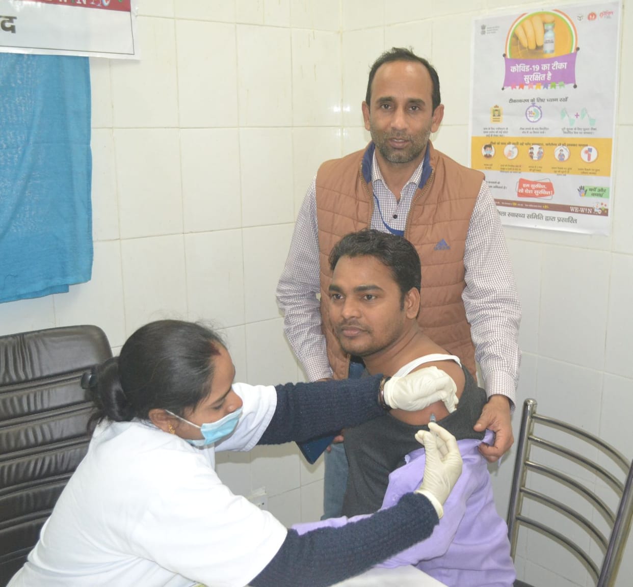 Excited to take second dose of vaccine