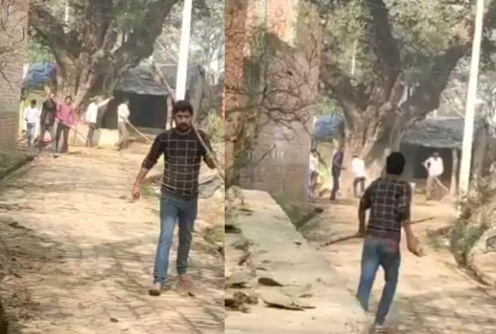 Clash between two groups in Pisawan thana kshetra Sitapur.