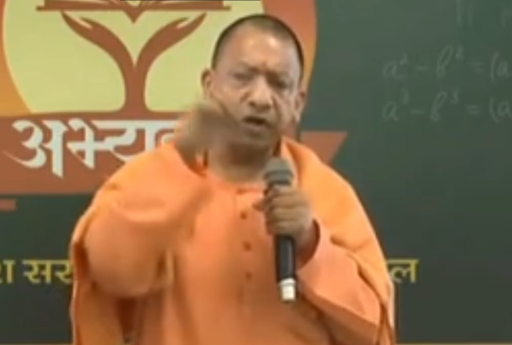 CM Yogi Adityanath addressed students in townhall in Lucknow.