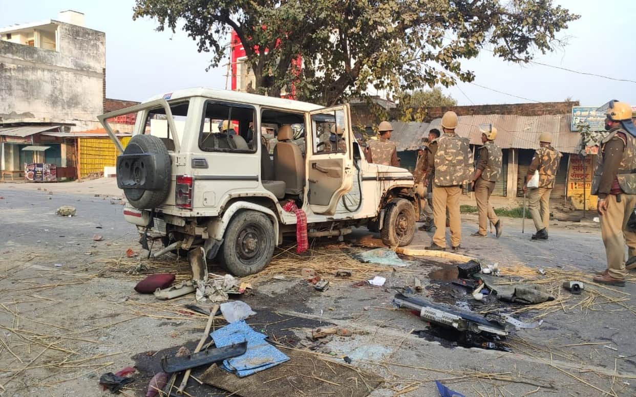 Public anger erupted after gram pradhan shot dead in Jaunpur, see photos