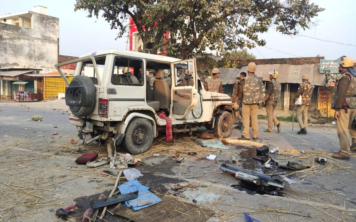Public anger erupted after gram pradhan shot dead in Jaunpur, see photos
