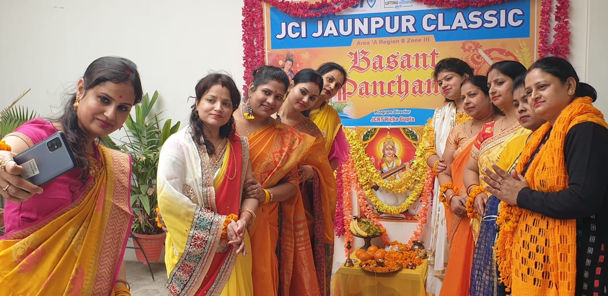 Wagdevi worshiped on Vasant Panchami in Jaunpur, offering prayers to Mother Saraswati, goddess of knowledge in educational institutions