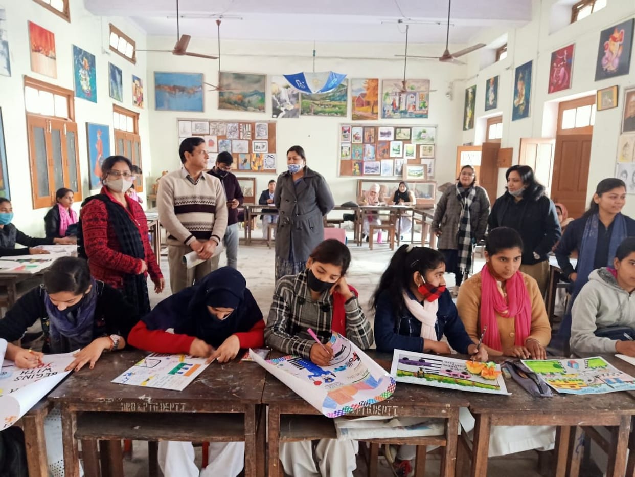 Poster competition in Kund Kund Jain Degree College