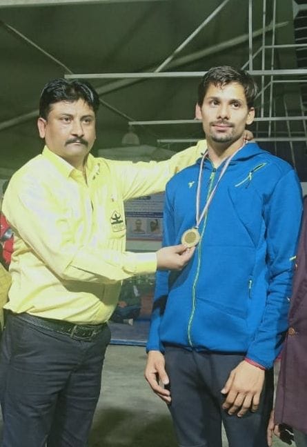 Abhishek won gold medal in Wushu