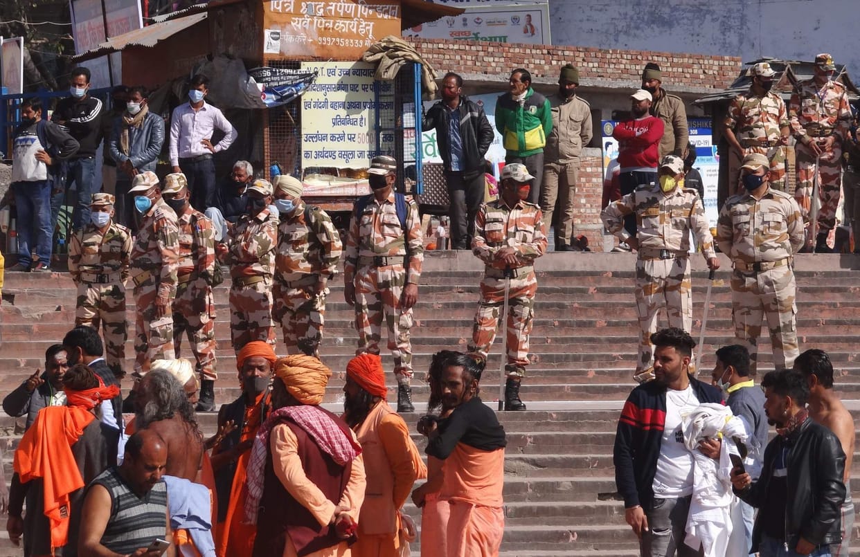 The pilgrimage city was buzzing with the announcement of Har Har Mahadev
