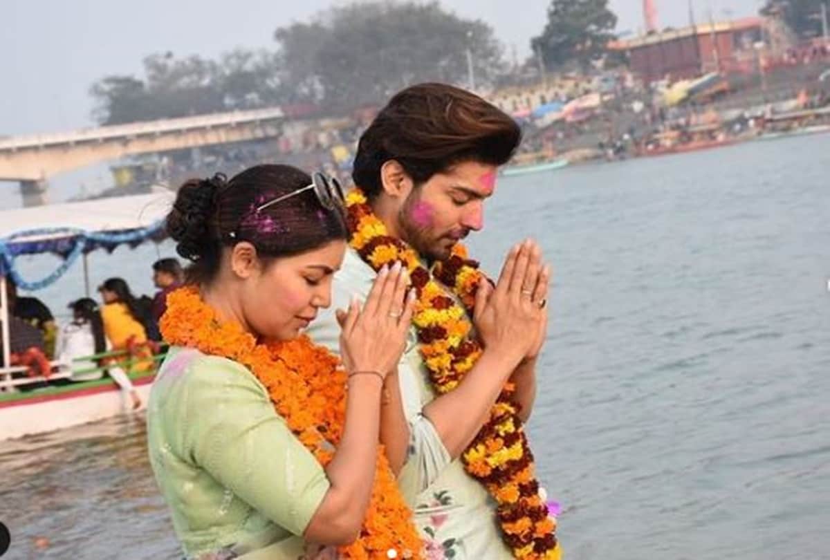 Gurmeet Chaudhary and debina banerjee celebrate their 10th anniversary in ayodhya photos goes viral