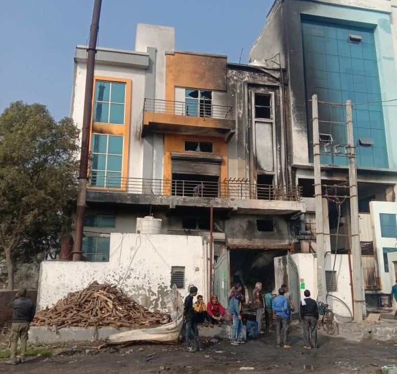 Fire in rubber factory due to blast in transformer