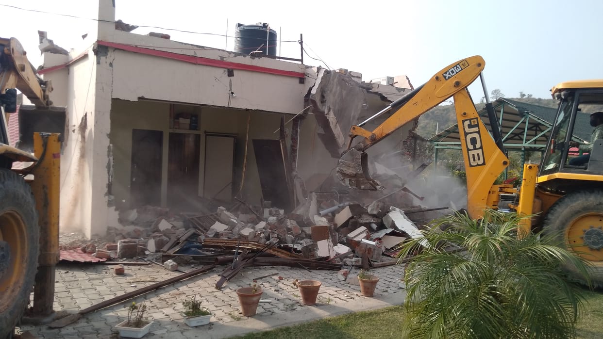 DTP demolishes illegal construction in Malpur