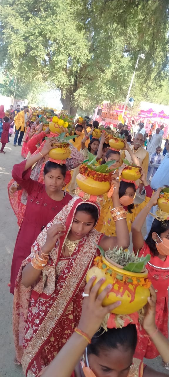 Sonbhadra: Shrimad Bhagwat story started with Kalash Yatra
