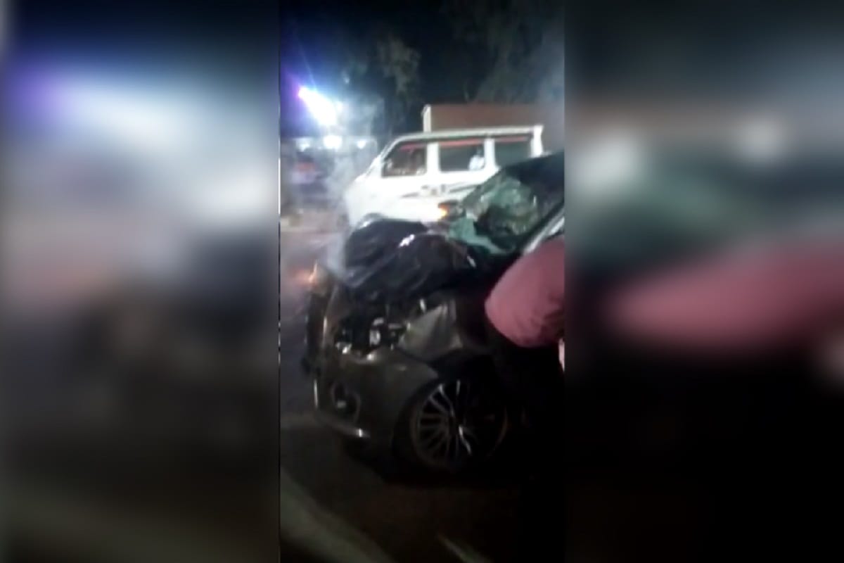 Big accident on highway during dancing of a bride in an opening car at Muzaffarnagar and see photos