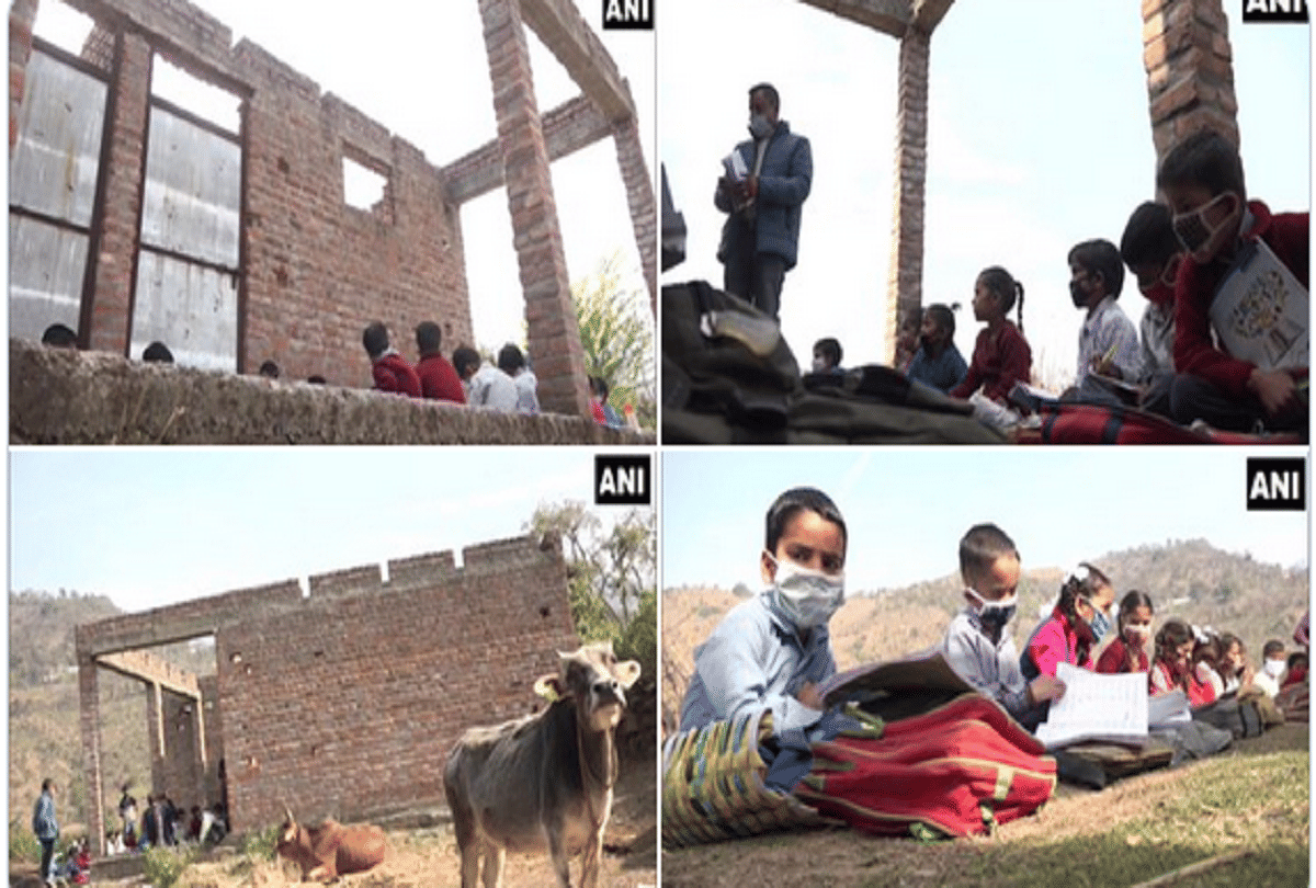 jammu-kashmir : Everyday not only children but animals also come to this school, see photos