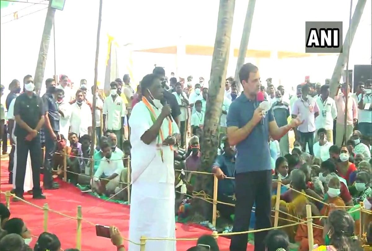 congress leader rahul gandhi reached puducherry said fisherman farmers of sea