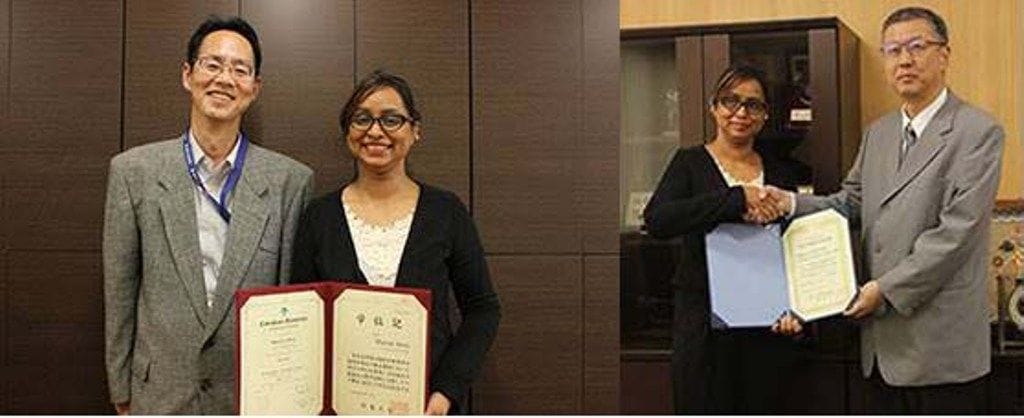 Dr. Shaista afroz awarded from best research award
