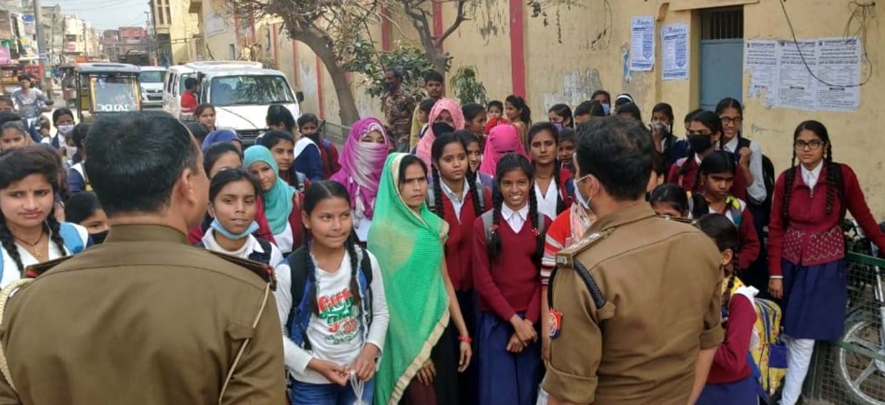 ,police alert near school for security reason