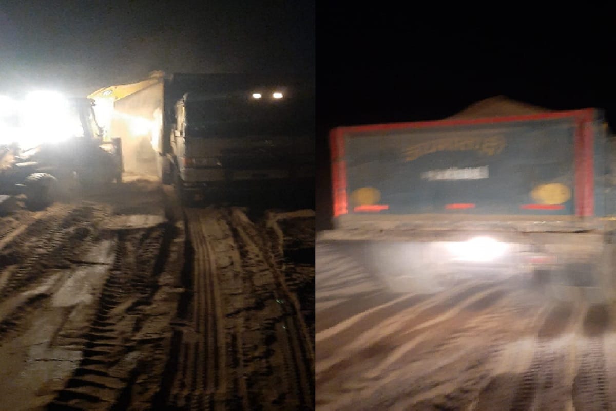 Illegal mining is taking place in the rural area of Meerut
