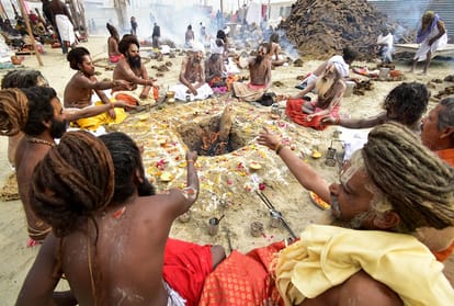 For the welfare of the world by sacrificing food, water, Panch Agni austerities in the circle of fire at the confluence