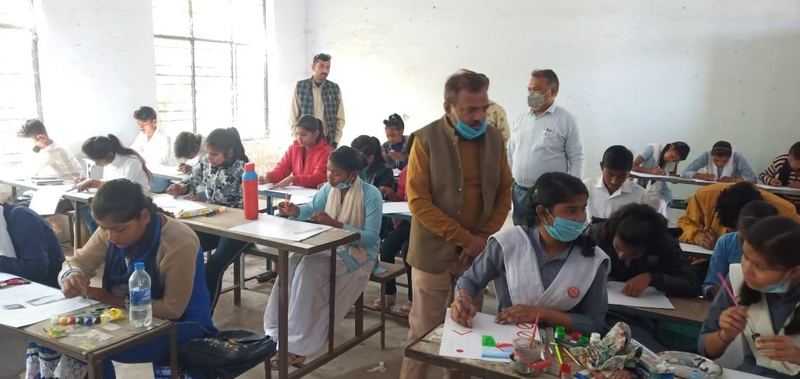 Nikita in painting, Akshitha topped slogan
