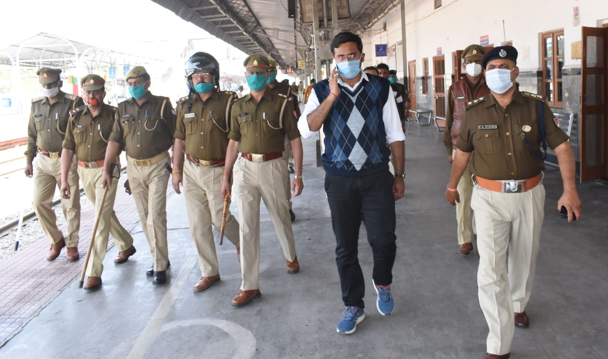 Tight security at railway station, protesters did not arrive