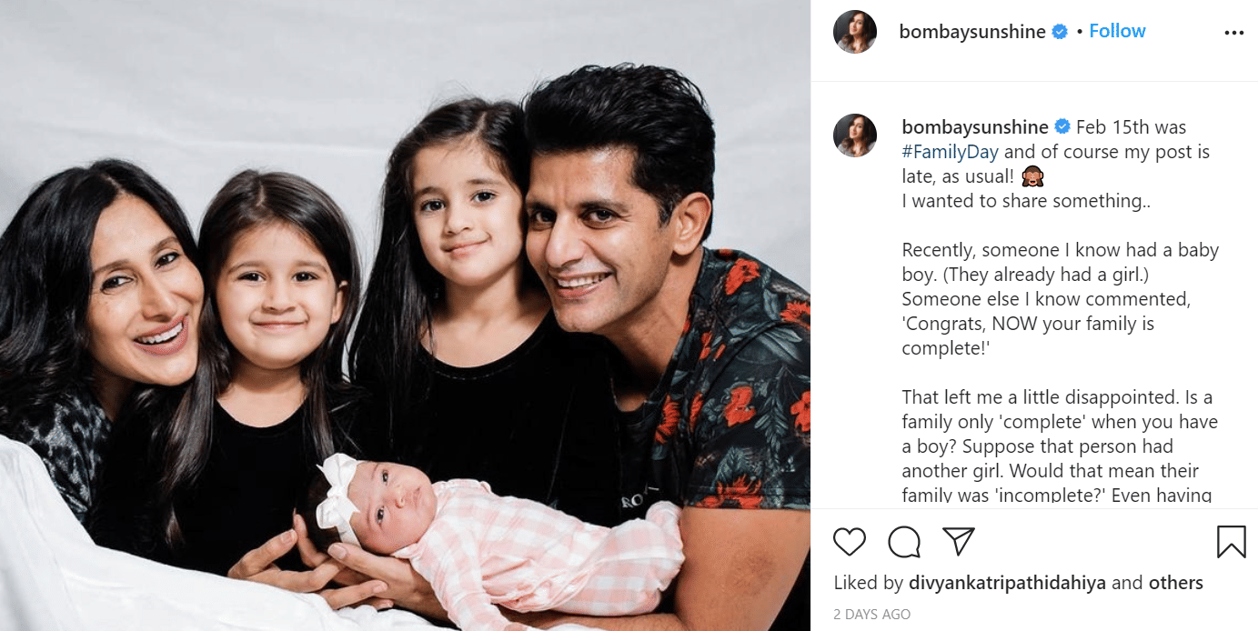 Karanvir Bohra's Wife Teejay Sidhu Asks Is A Family Only Complete When You Have A Boy?