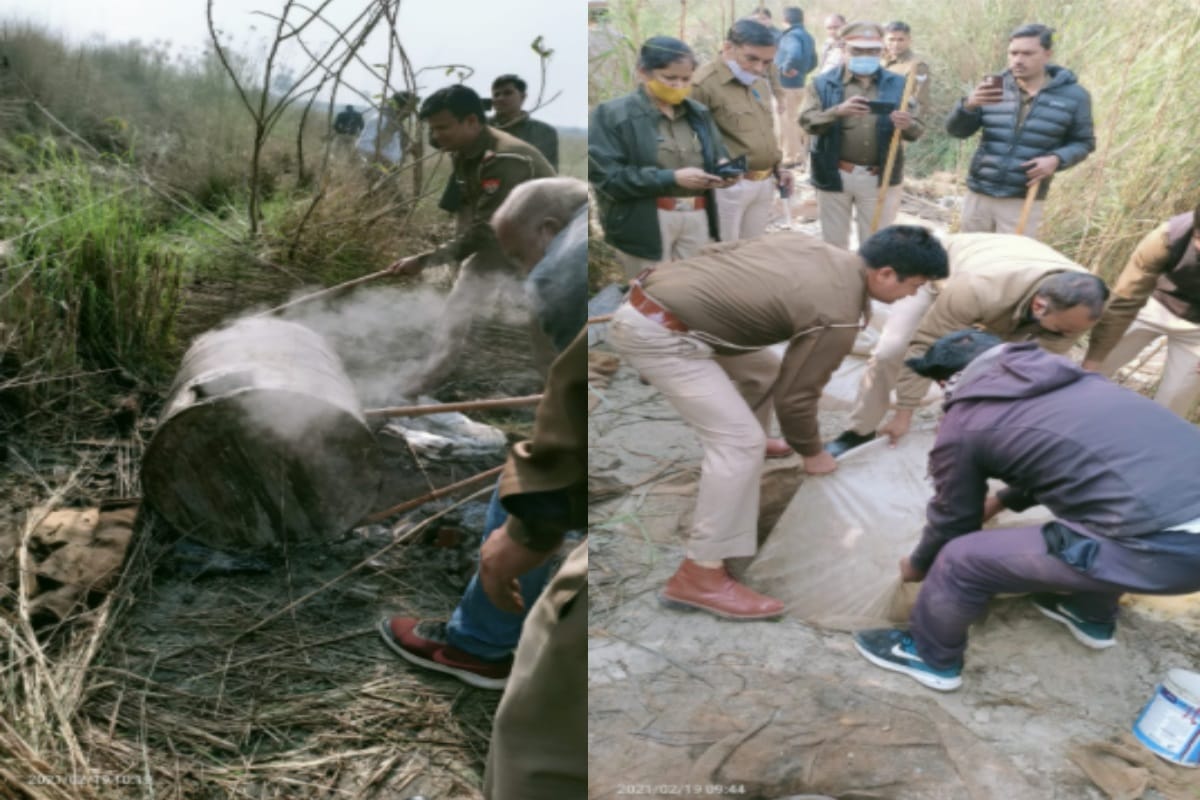 Meerut News: Excise department team and police raid in many village and recovered raw liquor and see photos